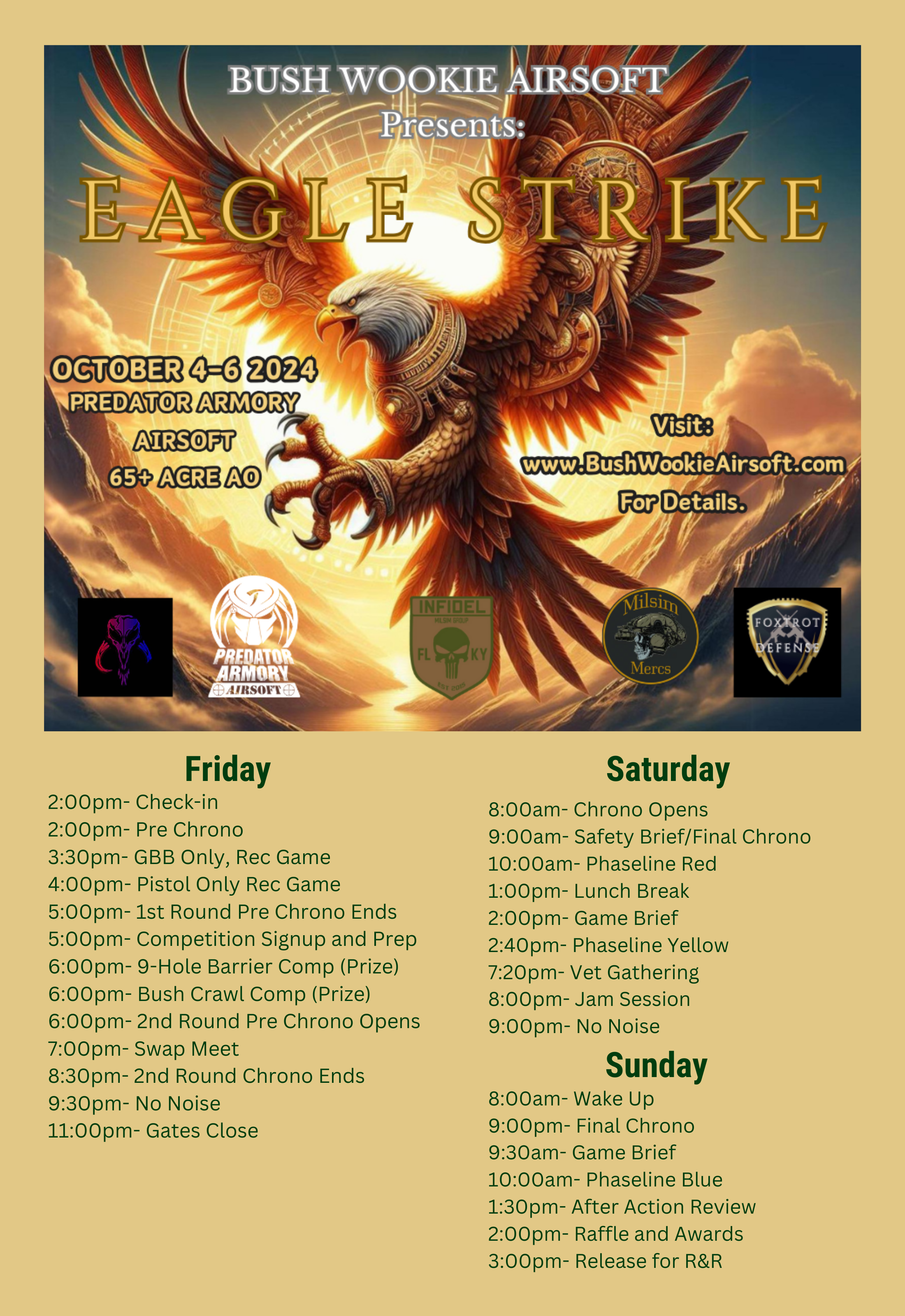 Eagle Strike Schedule v1